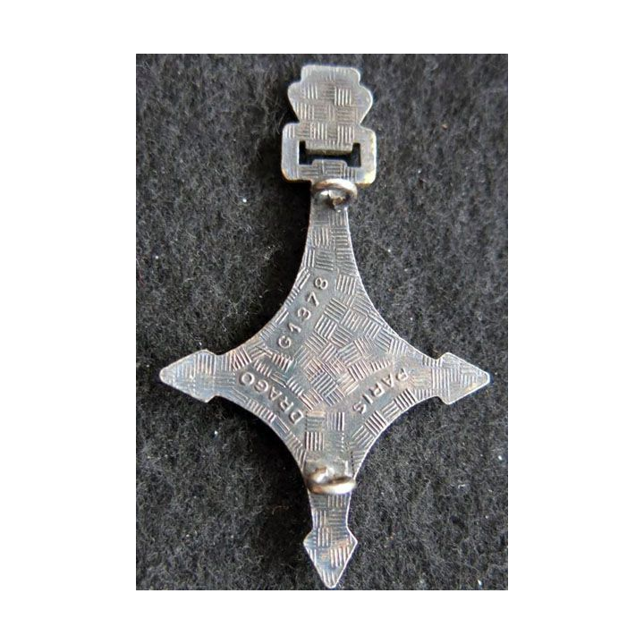 4° CSPL : Insigne métallique de la 4° compagnie saharienne portée de la Légion de fabrication Drago Paris  G. 1378 en émail