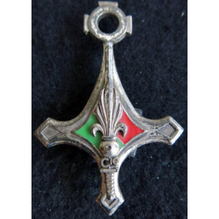 4° RILE : insigne métallique de la 2° Cie du 4° régiment d'infanterie de la Légion étrangère Fraisse Paris