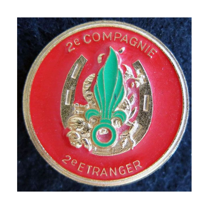 2° REI : Insigne métallique de la 2° compagnie du 2° régiment étranger d'infanterie FIA Lyon