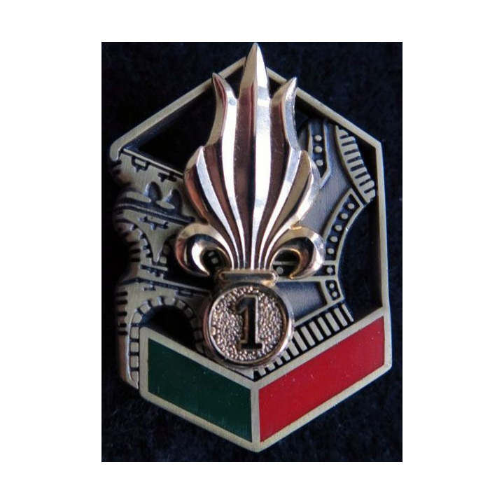 1° REG : insigne métallique du 1° régiment étranger de Génie G. 4635