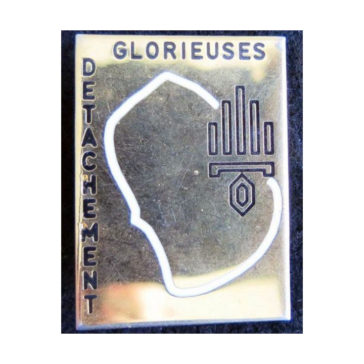 DLEG : insigne métallique du détachement de la légion étrangère aux Glorieuses de fabrication Balme N° 681