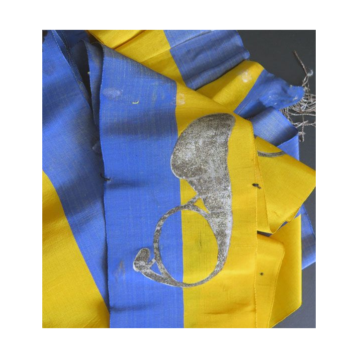 bandeau de Chasseurs Alpins avec 3 cors argentés