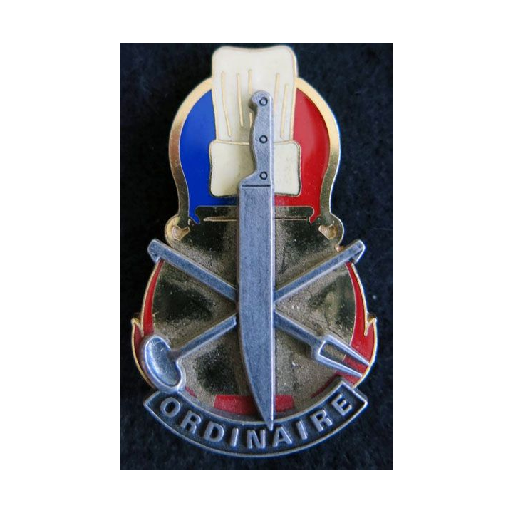 ORDINAIRE : insigne métallique du Service de restauration ordinaire Delsart