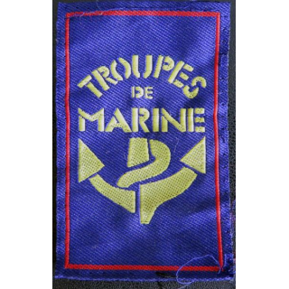 insigne tissu des Troupes de Marine 5 x 8 cm 