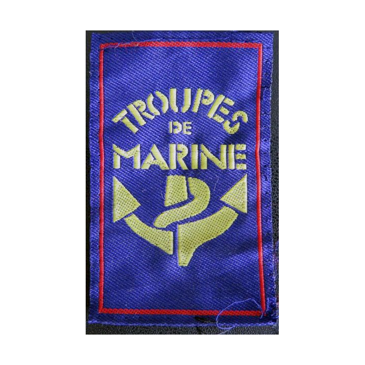 insigne tissu des Troupes de Marine 5 x 8 cm 