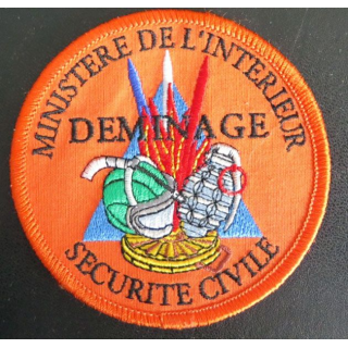 insigne tissu du déminage de la sécurité civile 