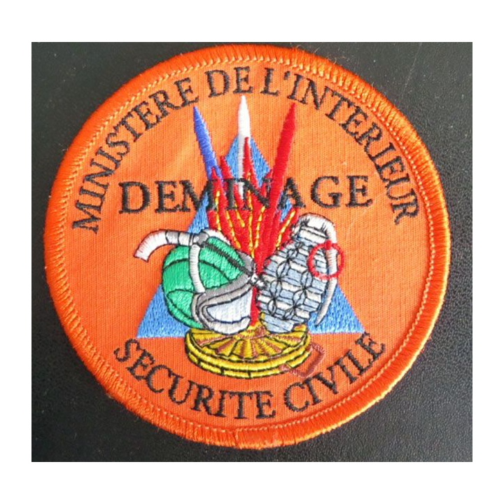insigne tissu du déminage de la sécurité civile 