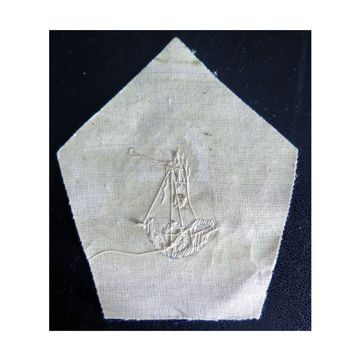 insigne tissu de col des chasseurs alpins cadre en cannetille