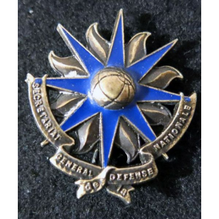 SGDN : insigne métallique du secrétariat général de la Défense Nationale de fabrication Drago  G. 3333