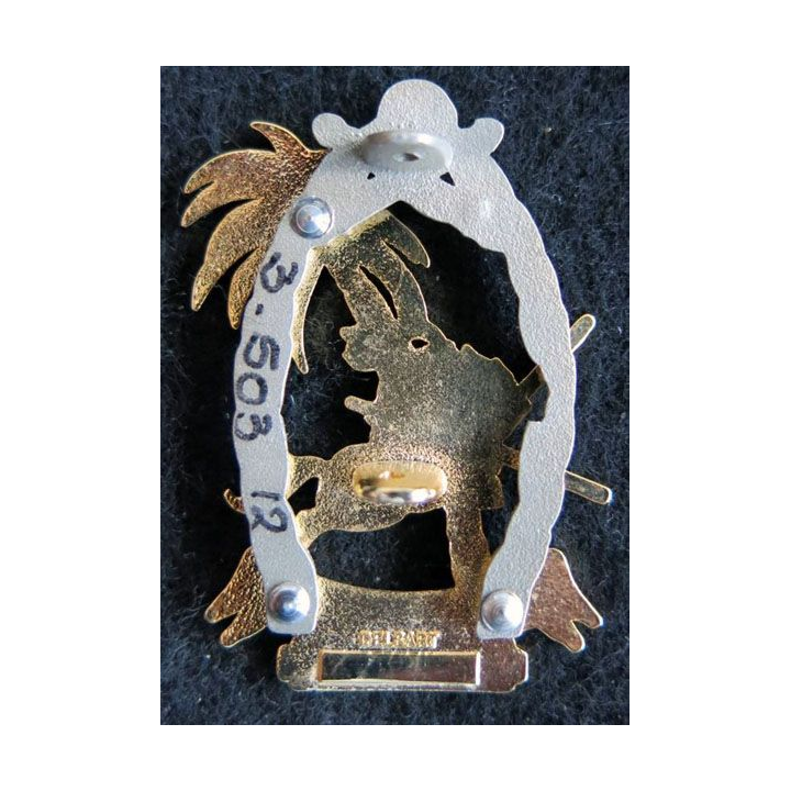 503° GE : insigne métallique du 3° escadron du 503° groupe d'escadrons opération Licorne ERIAD 503 de fabrication Delsart