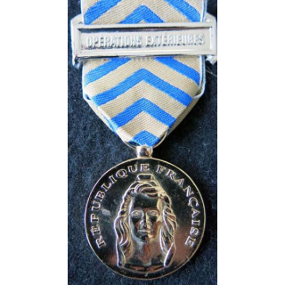 FRANCE : médaille de reconnaissance de la Nation avec barette OPEX en métal doré