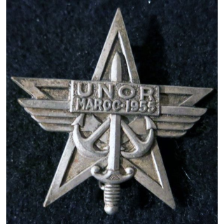 UNOR MAROC 1955 : Union nationale des officiers de réserve Maroc 1955 Drago Paris en métal