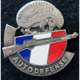 AUTODEFENSE : insigne métallique des groupes d'autodéfense en Algérie N° 05983