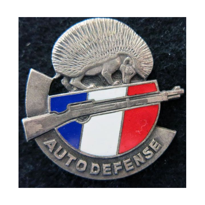 AUTODEFENSE : insigne métallique des groupes d'autodéfense en Algérie N° 05983