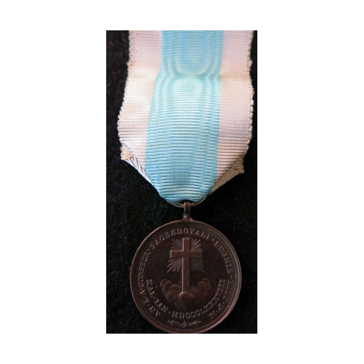 VATICAN : médaille du Pape Léon XIII "An La Consecr Sacerdotali Leonis XIII"