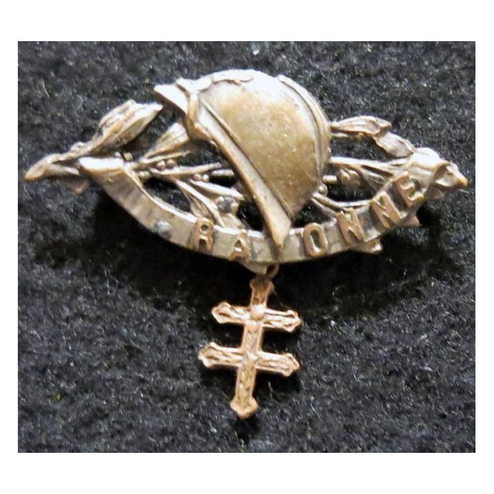 CRAONNE : insigne métallique anciens combattant de la bataille de Craonne 1917