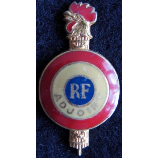 RF : Insigne "broche" pour Adjoint au maire république  française en bronze doré