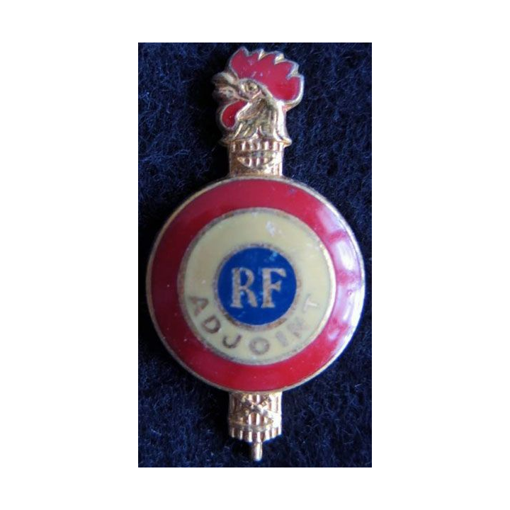 RF : Insigne "broche" pour Adjoint au maire république  française en bronze doré