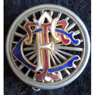 TCF : insigne métallique du Touring club de France en émail 27 mm