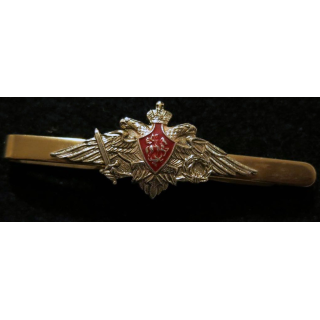 RUSSIE: pince à cravate avec l'emblème d’état russe 5,9 cm long