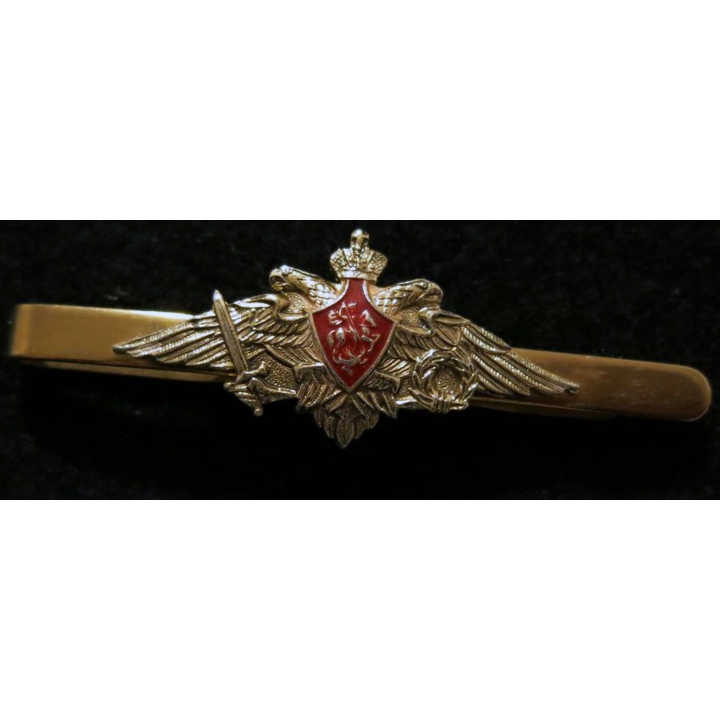 RUSSIE: pince à cravate avec l'emblème d’état russe 5,9 cm long