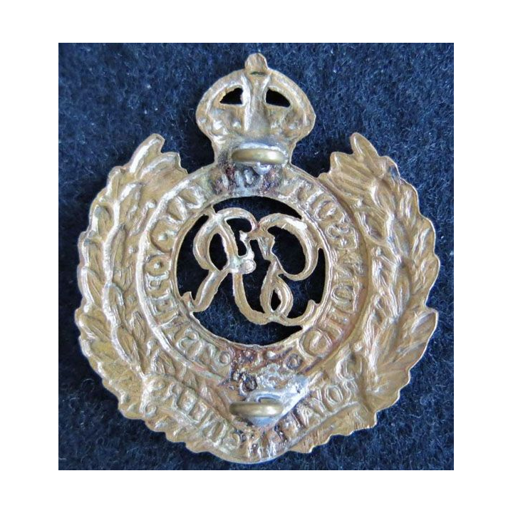 ANGLETERRE : insigne de béret Royal Engineers armée britannique bronze ajouré