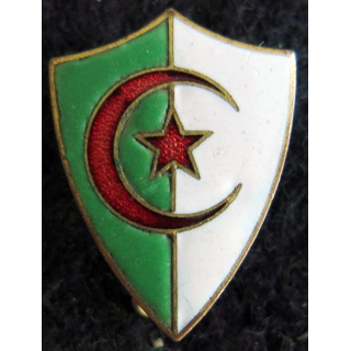 BLASON ALGERIE : insigne métallique blason en émail de l'Algerie 23 x 17 mm