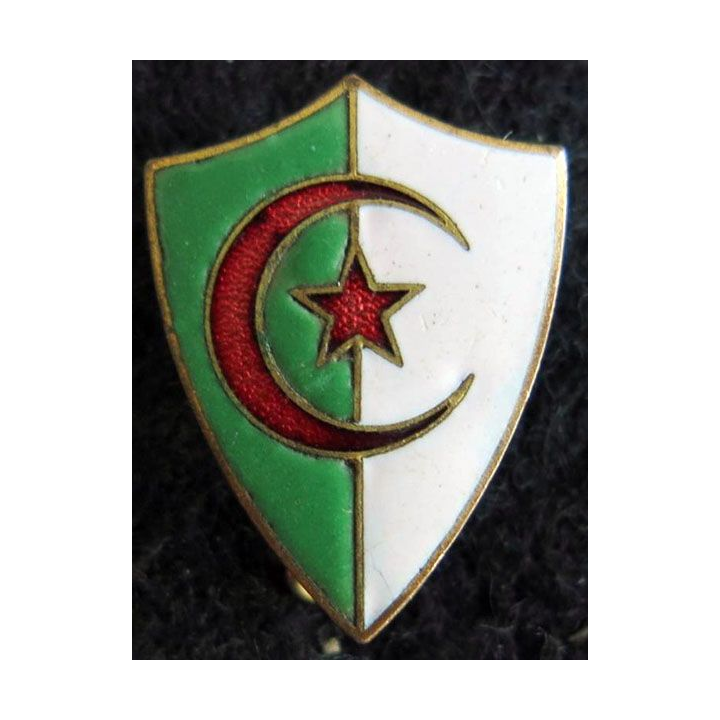 BLASON ALGERIE : insigne métallique blason en émail de l'Algerie 23 x 17 mm