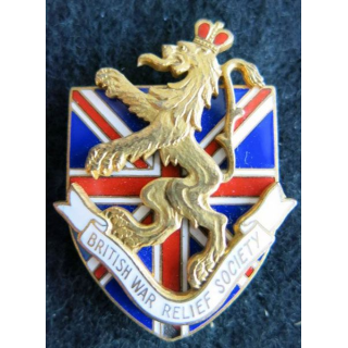 GRANDE BRETAGNE : médaille British War Relief Society de fabrication Cartier en émail