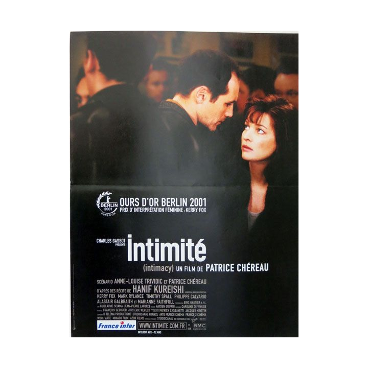 AFFICHE FILM : affiche de cinéma du film "Intimité" 2001 dimension 40 x 53,5 cm (E003)