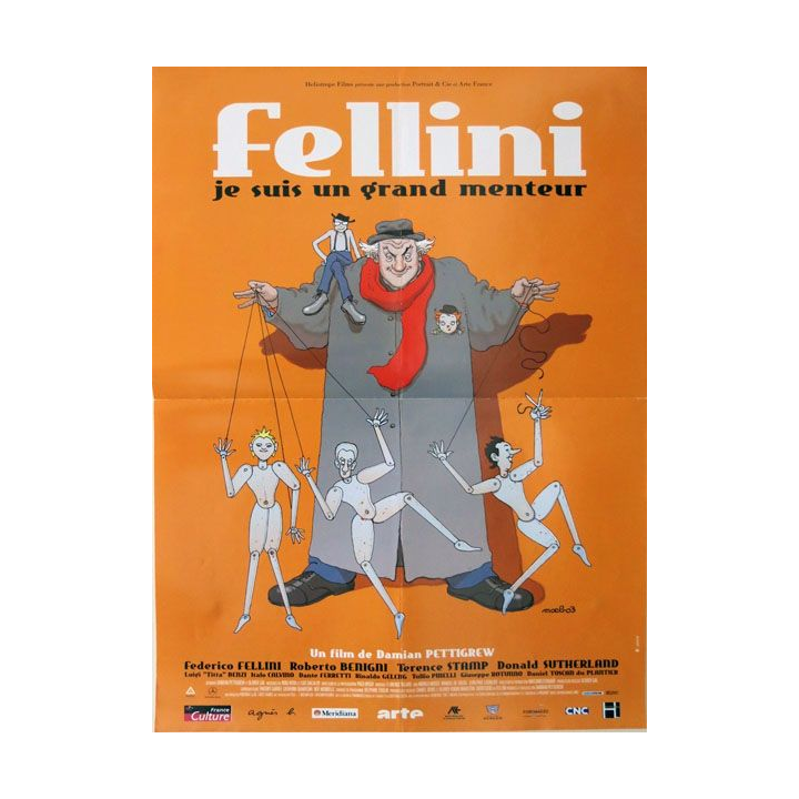AFFICHE FILM : affiche de cinéma du film "Fellini - je suis un grand menteur" 2003 dimension 40 x 60 cm (E004)