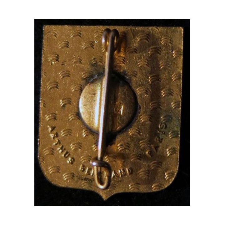 insigne en émail Travail et Joie M.F. SENS frabrication Arthus Bertrand Paris