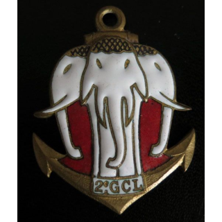 Insigne 2° Groupe de Chasseurs Laotiens Drago Beranger H.511 en émail