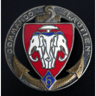 6° CL : insigne du 6° commando laotien Drago Béranger numéroté 933