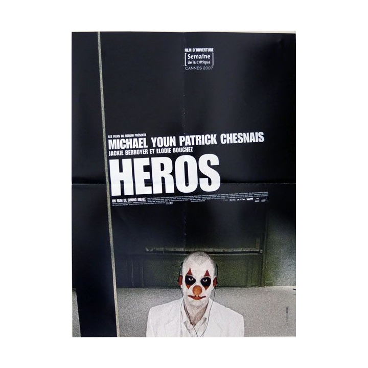 AFFICHE FILM : affiche de cinéma du film "Héros" 2007 dimension 40 x 53 cm (E004)