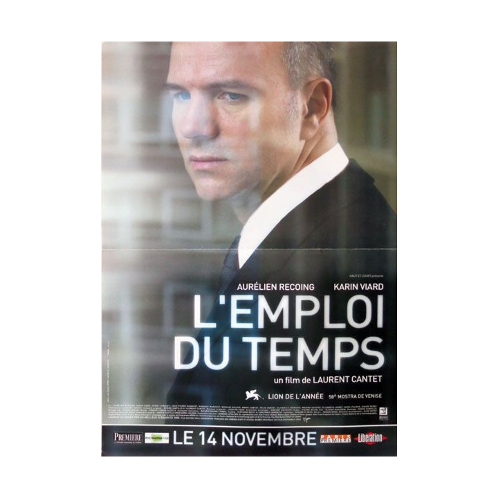 AFFICHE FILM : affiche de cinéma du film "L'Emploi du temps" 2001 dimension 40 x 57,5 cm (E004)