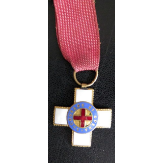 Médaille de secours secourere et spera (secours et confiance) en émail