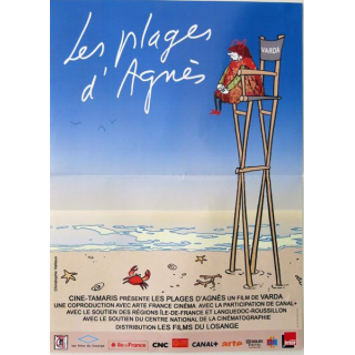 AFFICHE FILM : affiche de cinéma du film "Les Plages d'Agnès" de 2008 dimension 40 x 53 cm (E006)