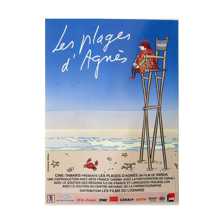 AFFICHE FILM : affiche de cinéma du film "Les Plages d'Agnès" de 2008 dimension 40 x 53 cm (E006)