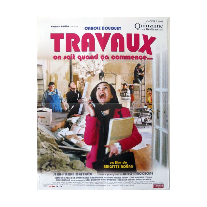 AFFICHE FILM : affiche de cinéma du film "Travaux" de 2005 dimension 40 x 53 cm (E006)