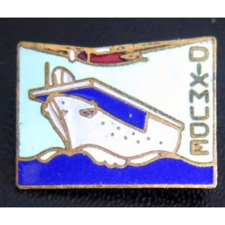 DIXMUDE : pin's du porte avion Dixmude en émail Annonier Toulon 