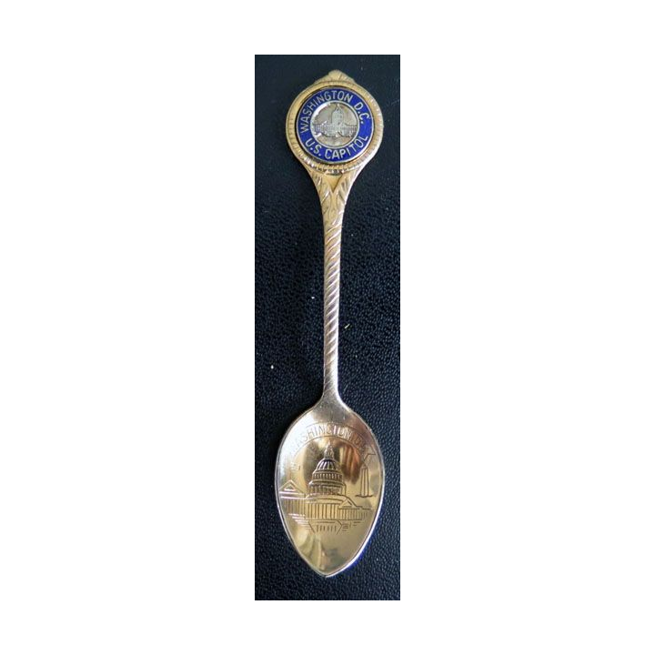 petite cuillère de collection argentée de Whasington D.C US CAPITOL