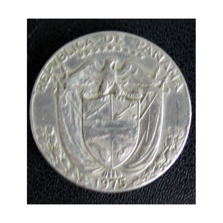 PANAMA : pièce argent de 1/2 balboa medio-balboa 1975
