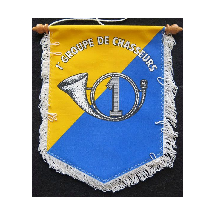 1° GC : fanion du 1° groupe de chasseurs mécanisé en tissu imprimé