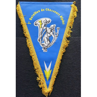 7° BCA : fanion du 7° bataillon de chasseurs alpins en tissu imprimé