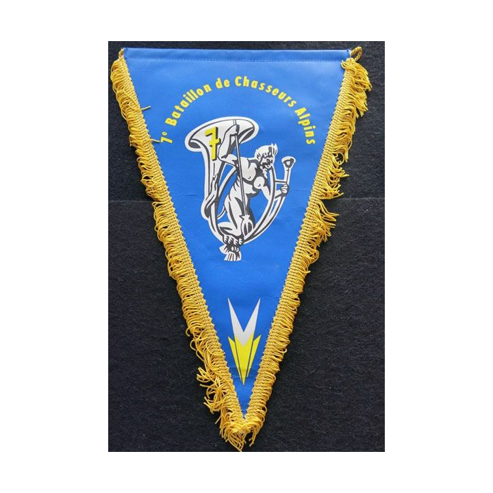 7° BCA : fanion du 7° bataillon de chasseurs alpins en tissu imprimé