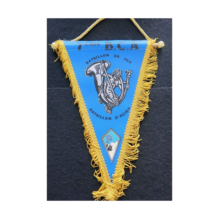7° BCA : fanion du 7° bataillon de chasseurs alpins en tissu imprimé