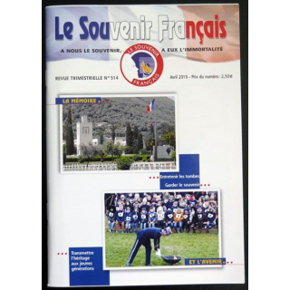 Le Souvenir Français N° 514 : bulletin Avril 2019
