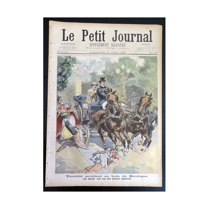 Le petit journal supplément illustré N° 396 du dimanche 19 Juin 1898