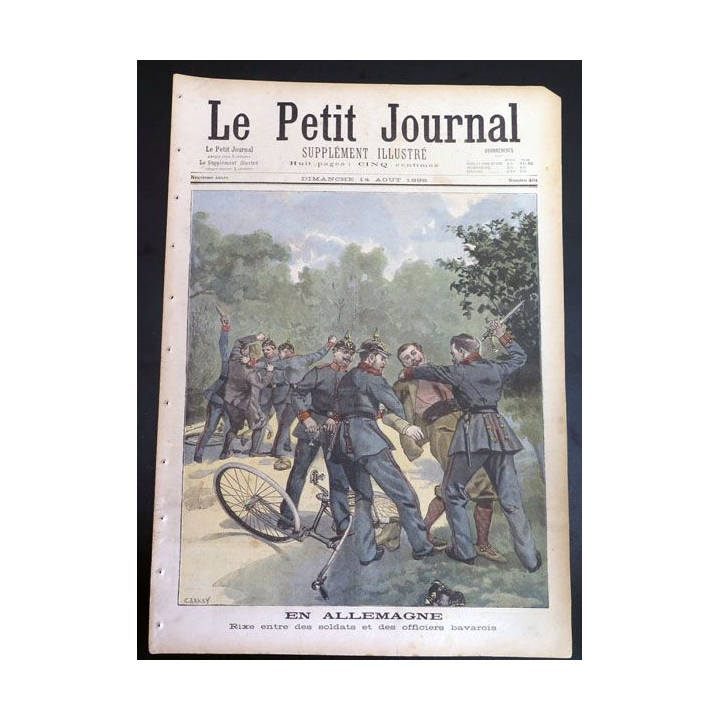 Le petit journal supplément illustré N° 404 du dimanche 14 Août 1898